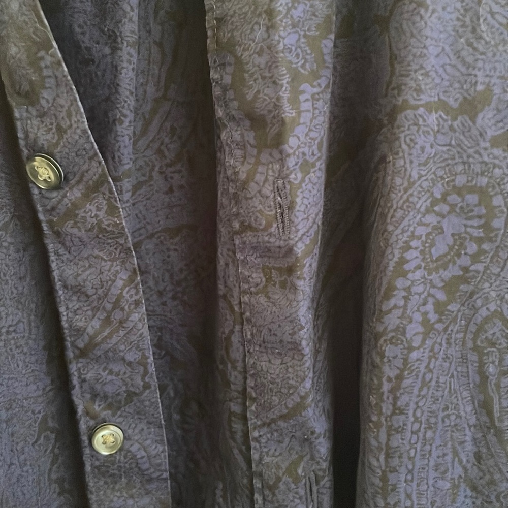 Cremieux Dark Blue Designed Button Down - image 2